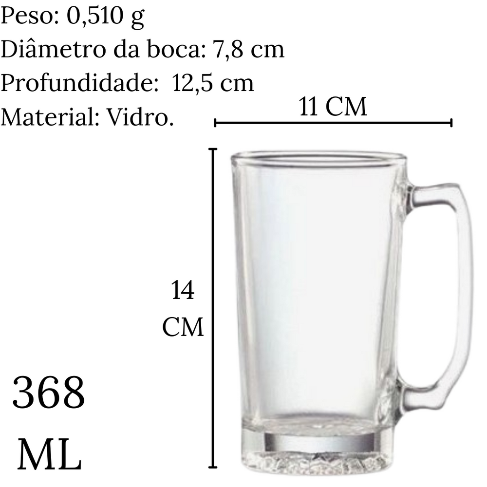 Caneca Chopp Dakota Cristar 368ml Class Home