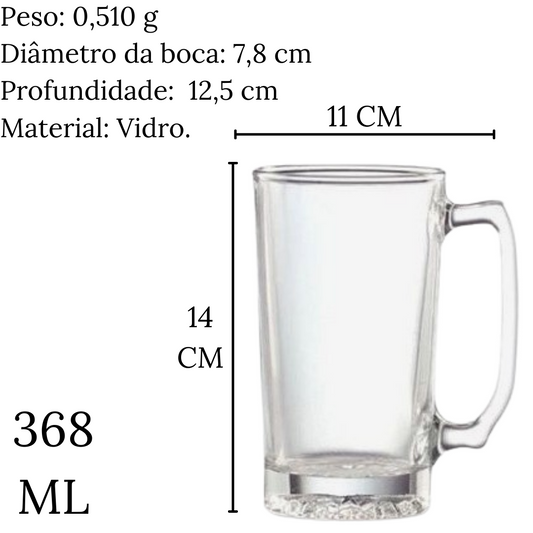 Caneca Chopp Dakota Cristar 368ml