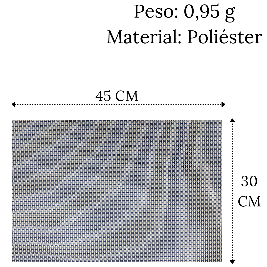 Lugar Americano traçado Azul de Poliéster Class Home