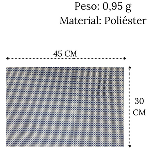 Lugar Americano traçado Azul de Poliéster Class Home