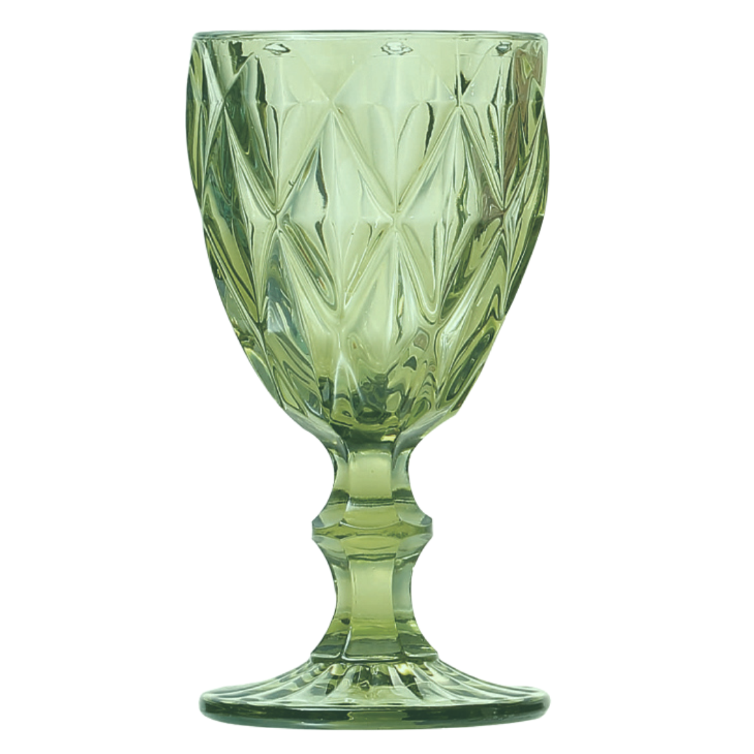 Taça de Agua Diamante Verde 300ml Class Home