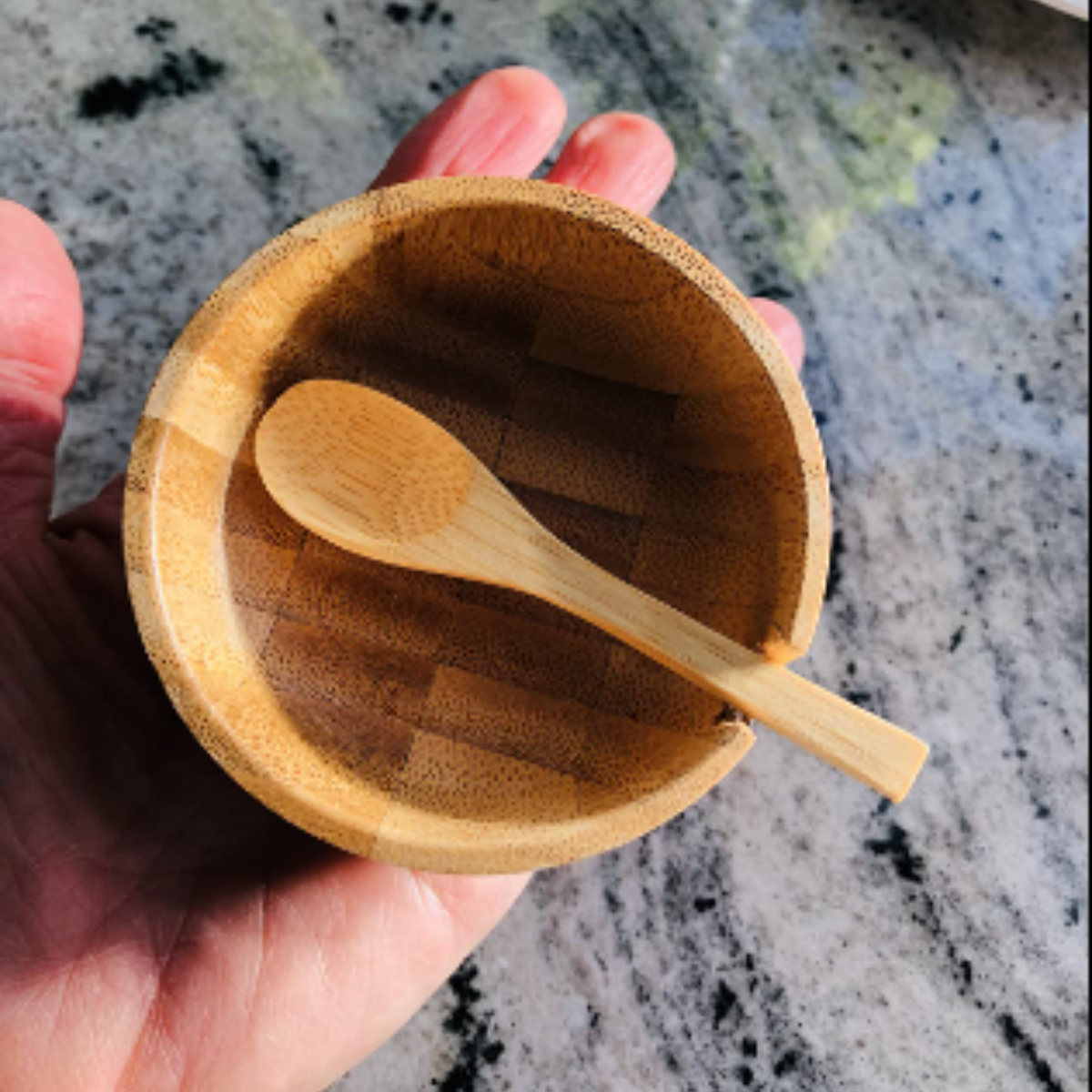 Açucareiro Com Colher Bambu 150ml Lyor