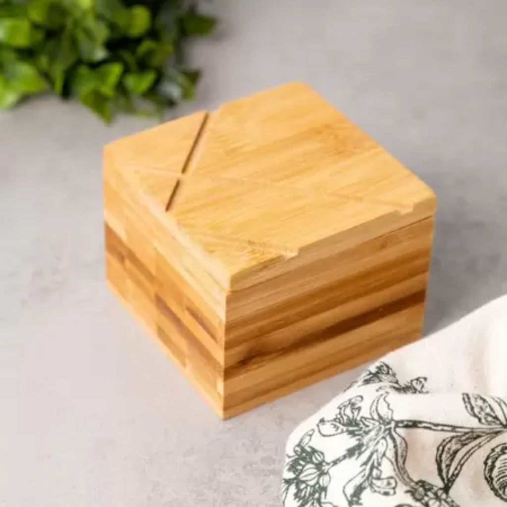 Saleiro Quadrado de Bambu 400ml A Gourmet