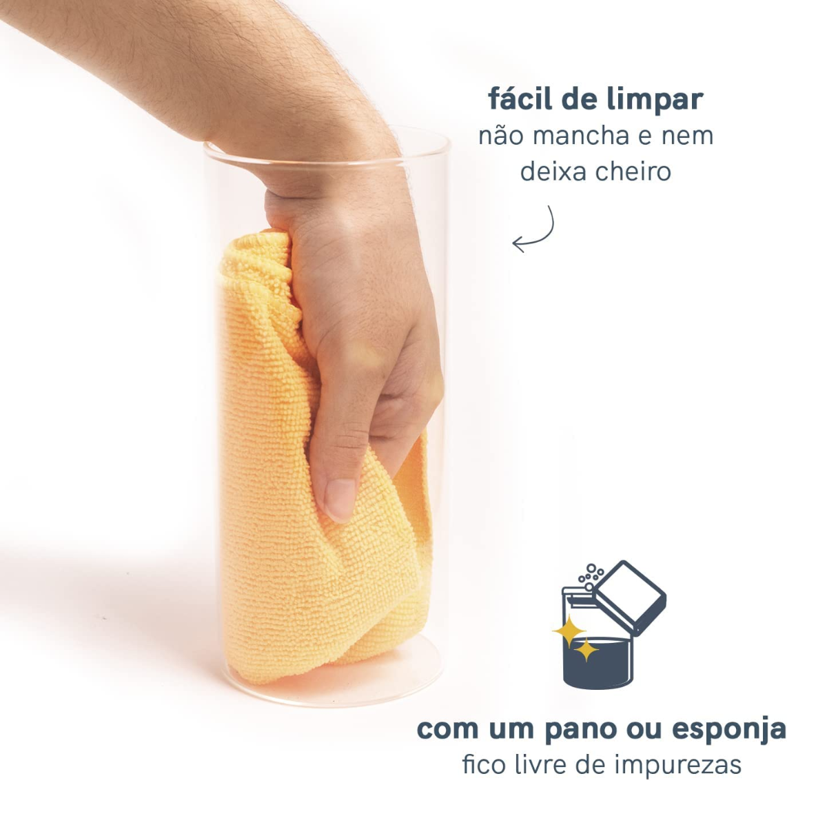 Pote Hermético de Vidro 1,800ml de Vidro e Bambu Class Home