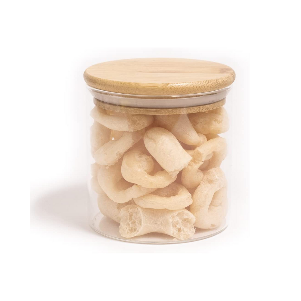 Pote Hermético de Vidro com Tampa de Bambu Redondo 450ml Class Home