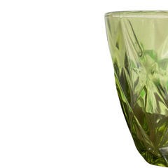 Copo Diamond Verde de Vidro