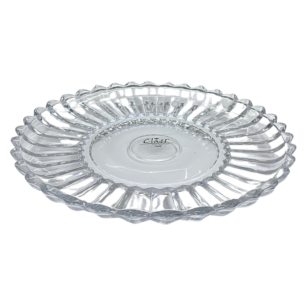 Centro Mesa Prato 30cm Vidro Cristal Jenova Class Class Home