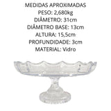 Centro de Mesa em Cristal 31cm Fruteira Class Home
