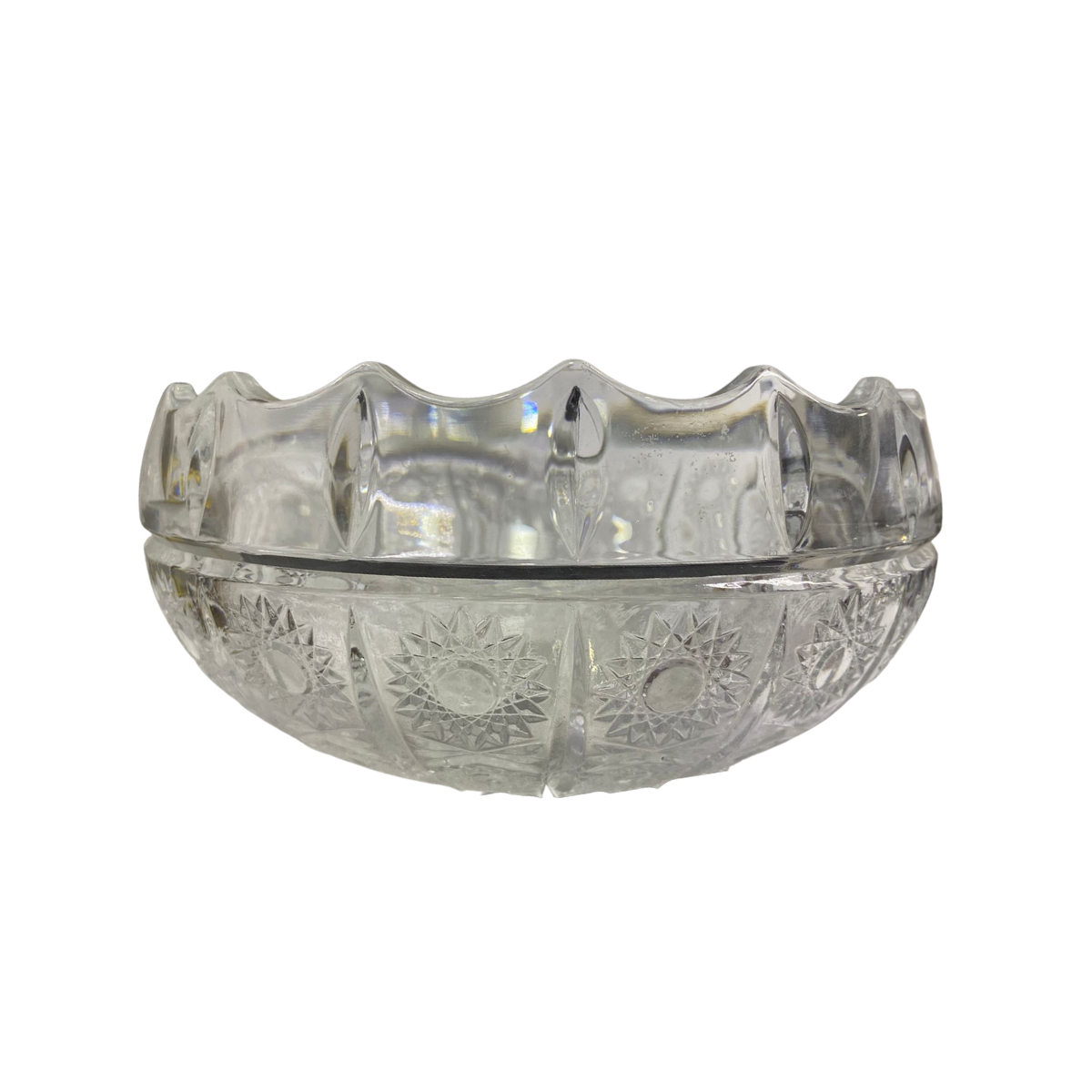 Centro de Mesa Cristal 24cm em Vidro Class Home