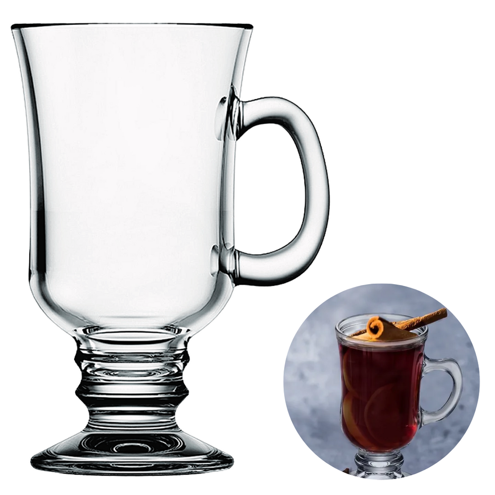 Caneca Capuccino Irish de Vidro 230ml Class Home