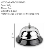 Campainha de Mesa de Aço Carbono