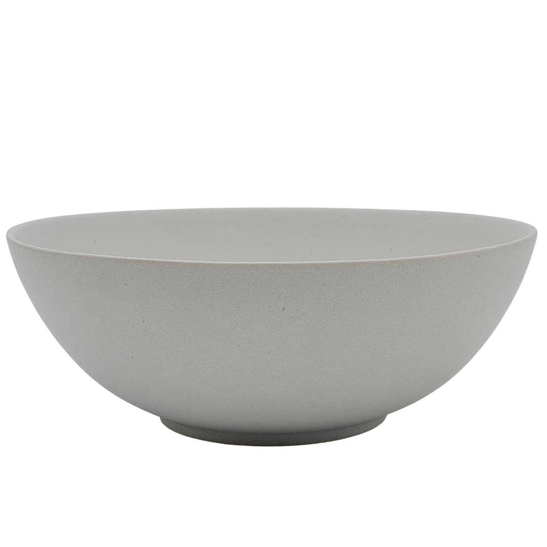 Tigela Bowl Saladeira em Cerâmica Cinza Stone 20cm