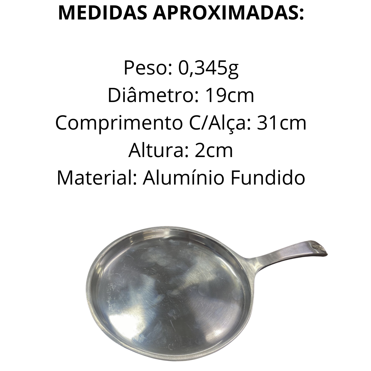 Frigideira para Tapioca de Aluminio Fundido - A Gourmet
