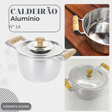 Caldeirão N14 Com Tampa em Aluminio Fundido 1,2L Carola