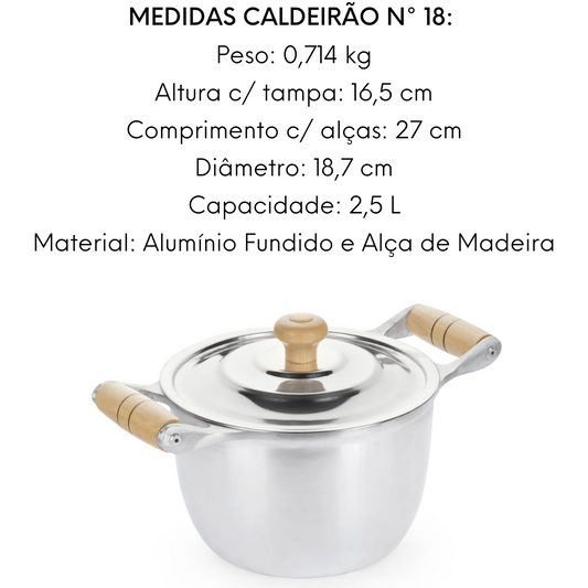 Caldeirão AMTL N18 em Aluminio 2,5L