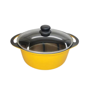 Caçarola Antiaderente Com Tampa N28 Amarela - A Gourmet