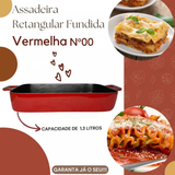 Assadeira Alumínio Fundido Vermelha