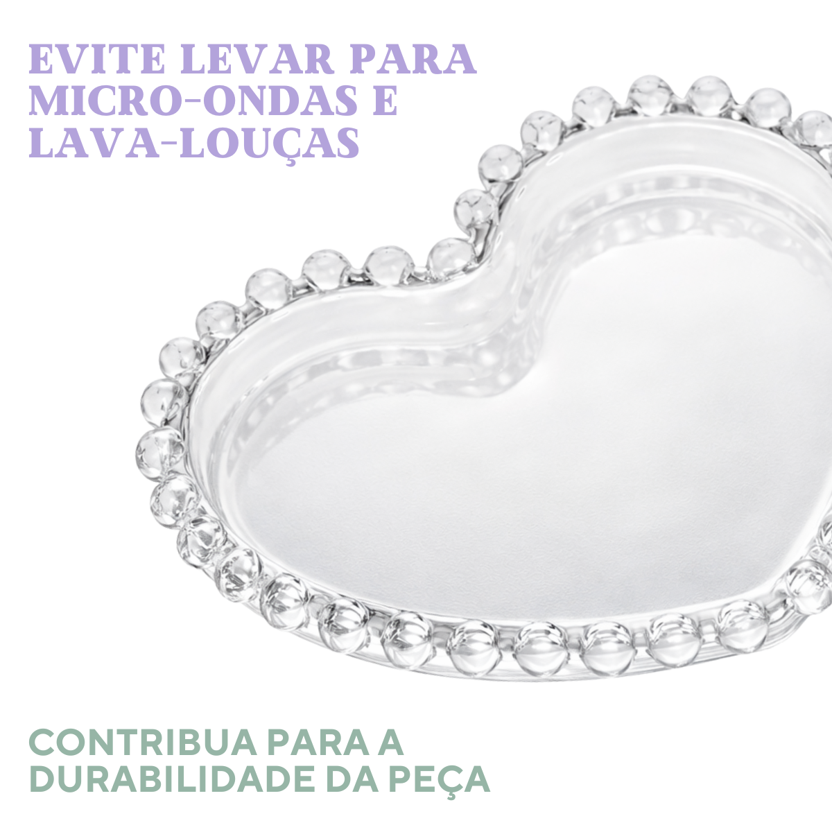 Pratinho Vidro Coração