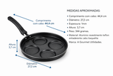 Frigideira 4 Ovos Aluminio Revestida Teflon