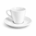 Xicara C/ Pires Pirâmide 70ml em Porcelana