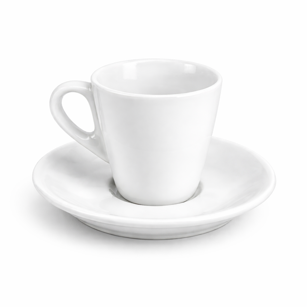 Xicara C/ Pires Pirâmide 70ml em Porcelana