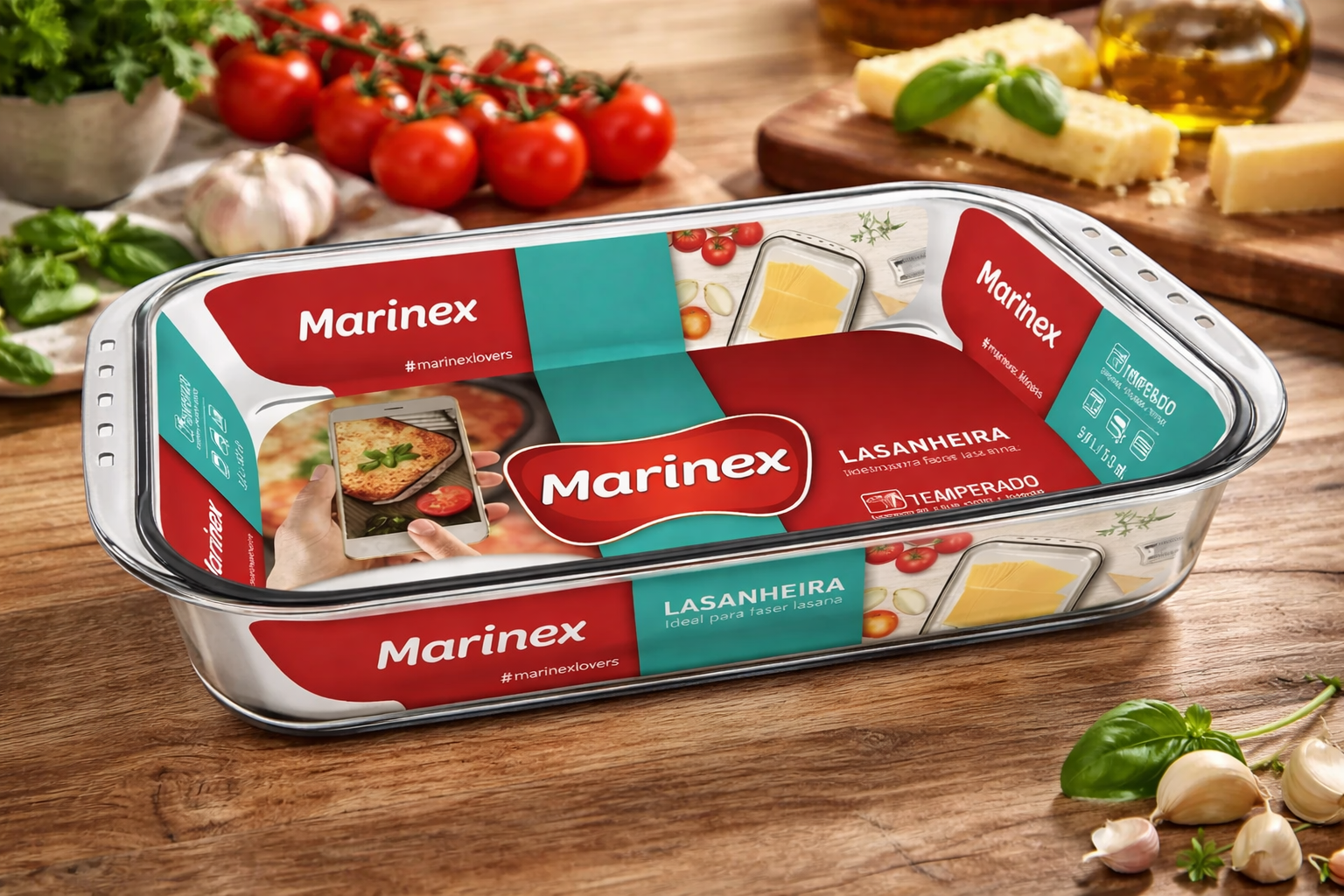 Lasanheira Travessa 5L Vidro Temperado