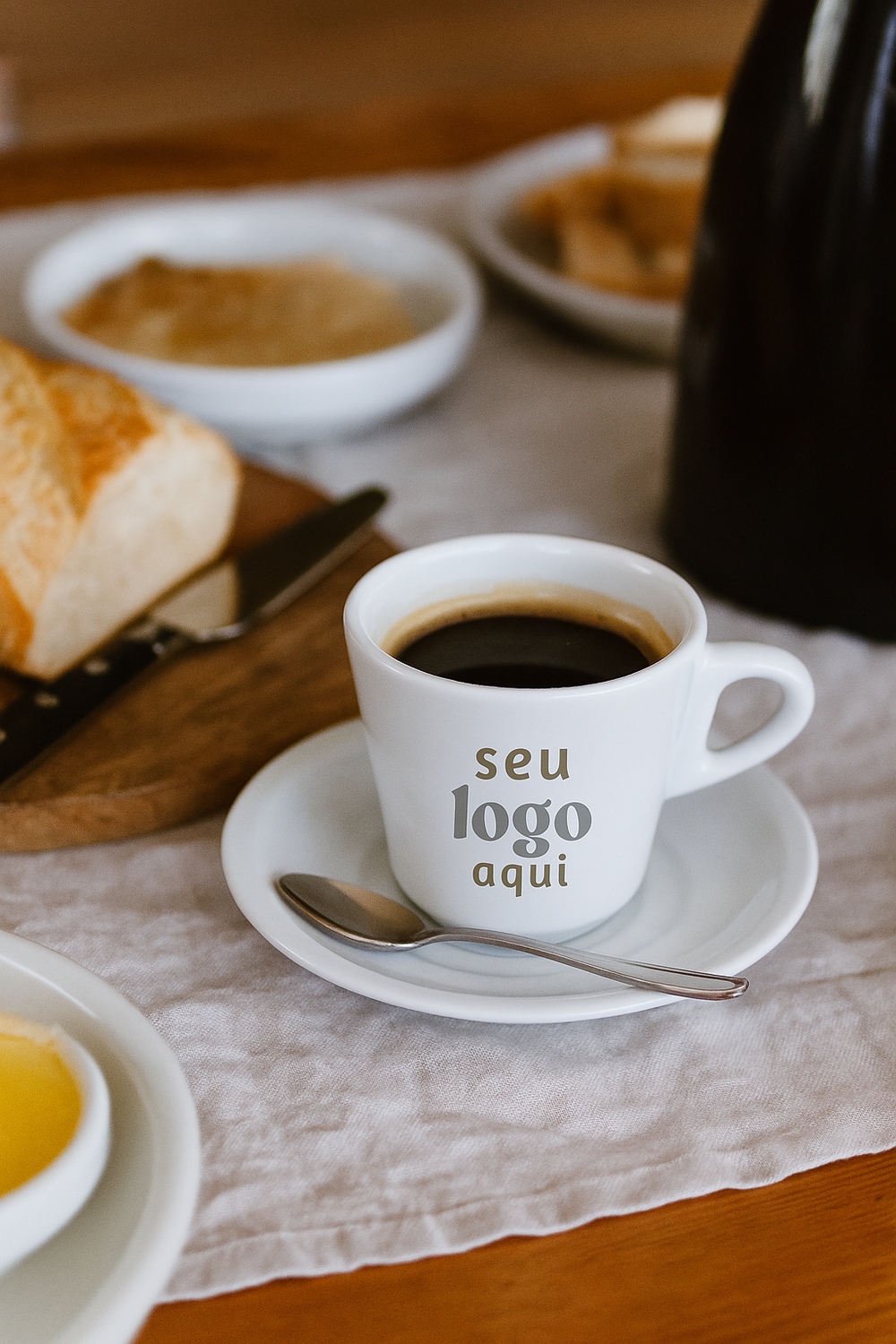 Kit 50 Xicara Pirâmide 200ml C/ Pires Personalizado BelaVista Xicara de Chá