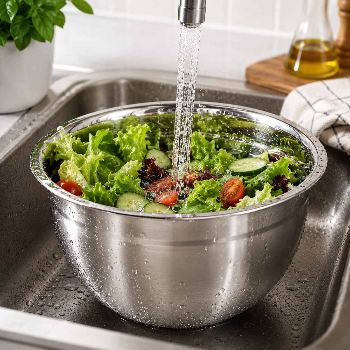 Tigela Bowl Cumbuca Saladeira Aço Inox