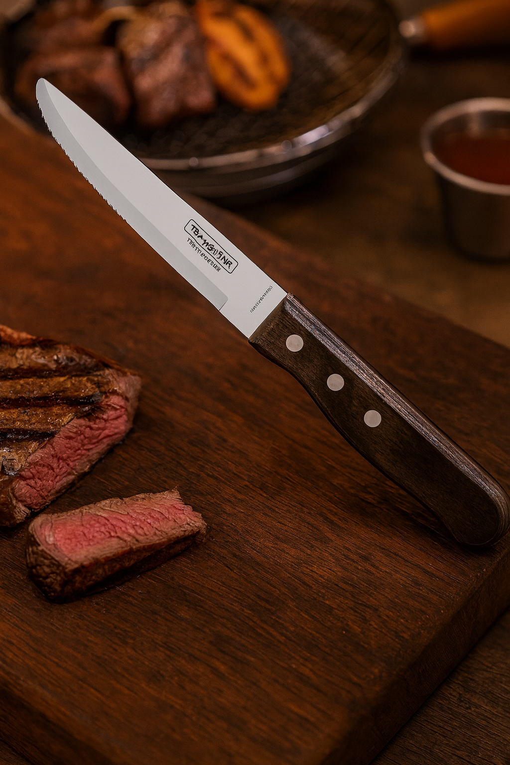 Faca Churrasco Jumbo Tramontina S/Ponta Polywood