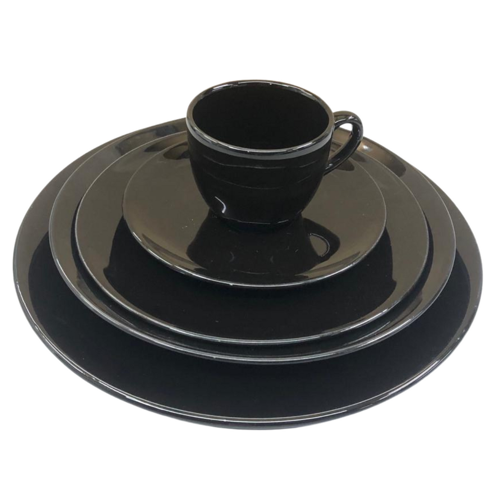 Jogo 16 Peças Coup Black em Porcelana Oxford Oxford