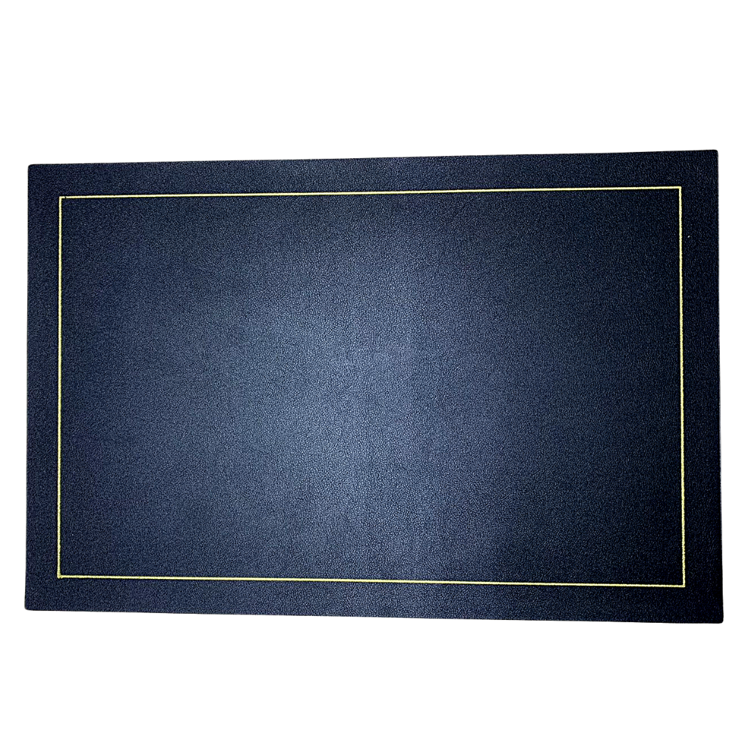 Lugar Americano Preto em Couro Sintético Dolce Home