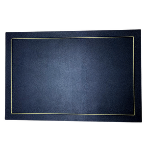 Lugar Americano Preto em Couro Sintético Dolce Home