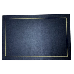 Lugar Americano Preto em Couro Sintético Dolce Home