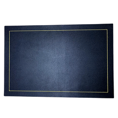 Lugar Americano Preto em Couro Sintético Dolce Home