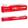 Kit Garfo Mesa Faca Churrasco América 24Pçs