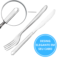 Kit Garfo Mesa Faca Mesa Oriente 24Pçs