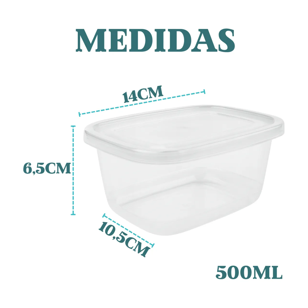 10 Potes 500 Ml Transparente Marmita Fitnees Bpa Free Marmita Reutilizável