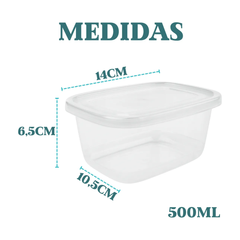 10 Potes 500 Ml Transparente Marmita Fitnees Bpa Free Marmita Reutilizável