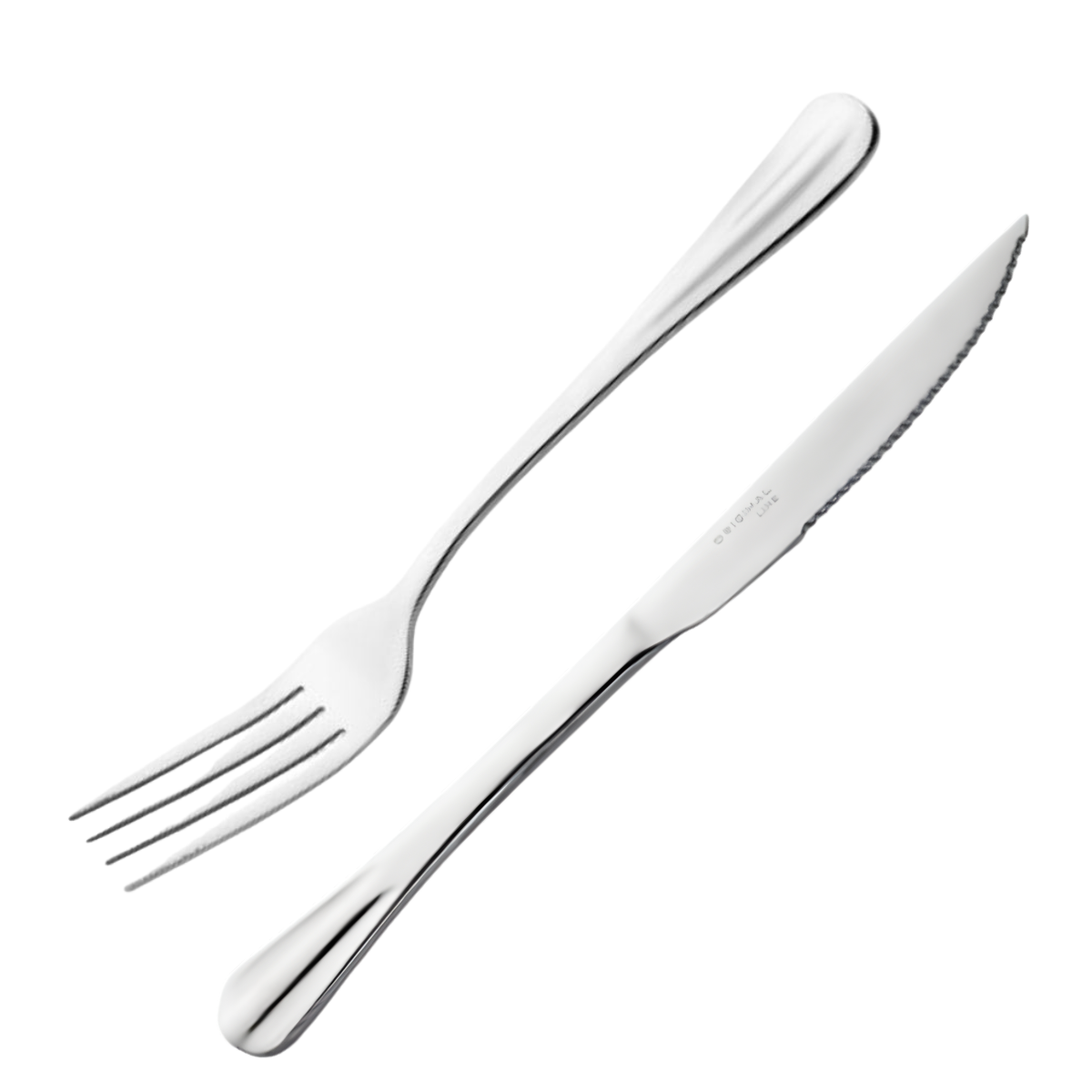 Kit Garfo de Mesa e Faca Churrasco Euro 24Pçs