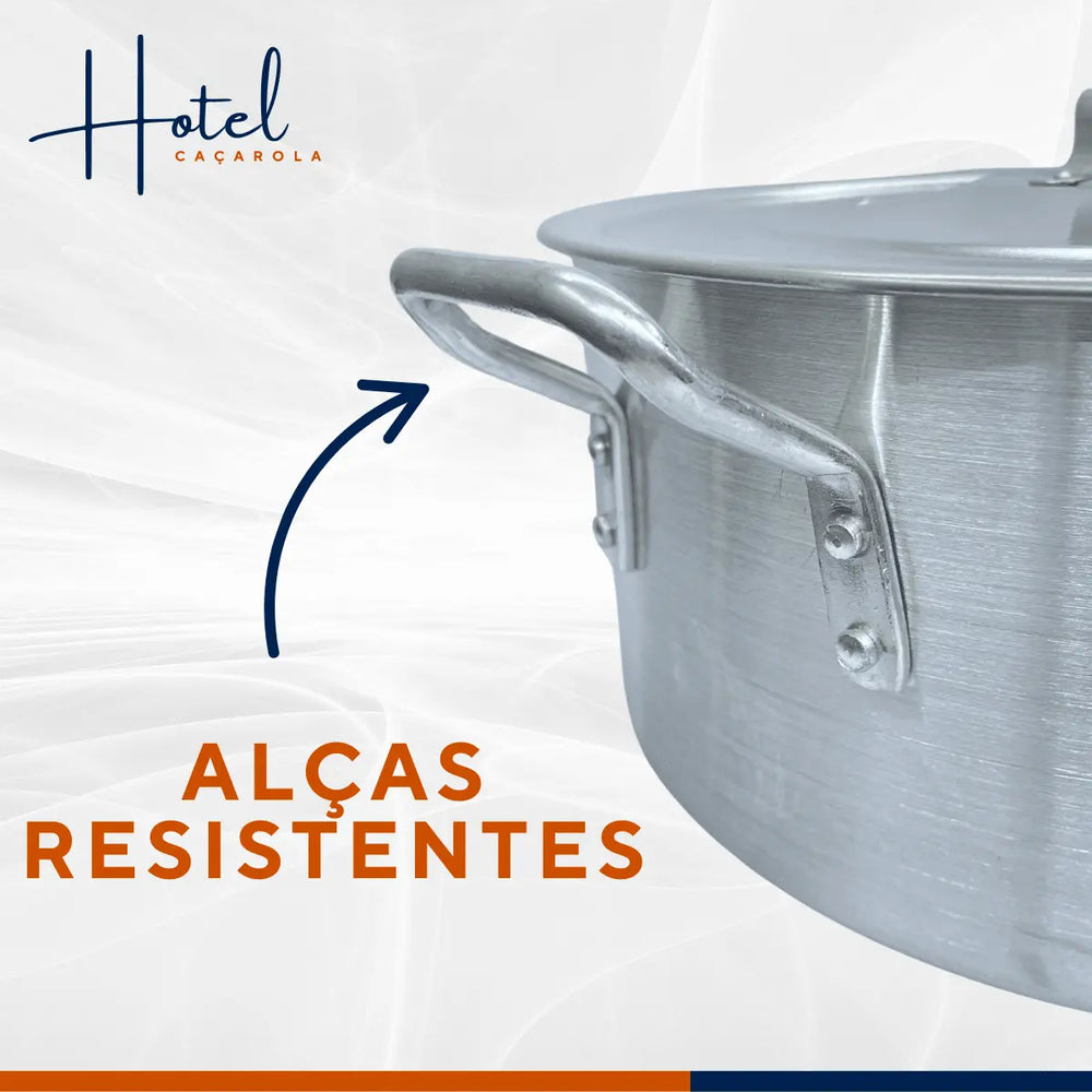 Caçarola Hotel Reta N36 Aluminio Cajamac