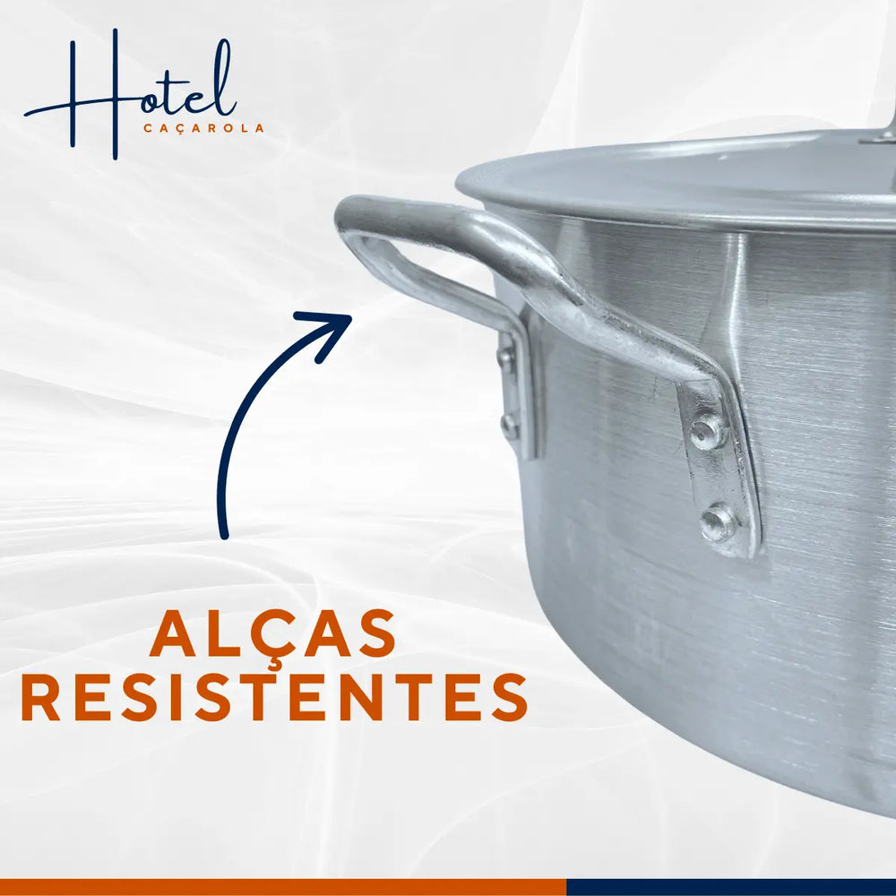 Caçarola Hotel Reta N34 Alumínio Cajamac