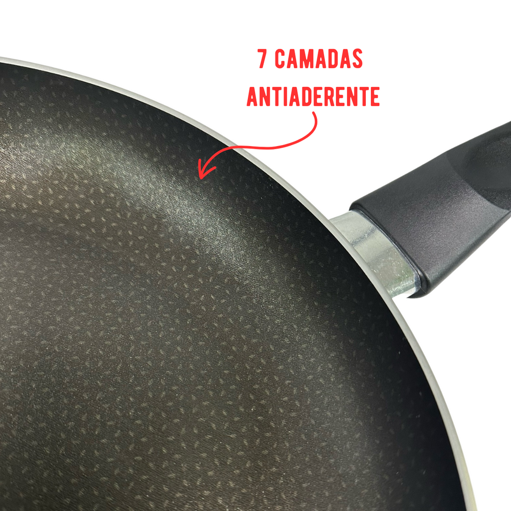 Frigideira Antiaderente Preta N28 - A Gourmet