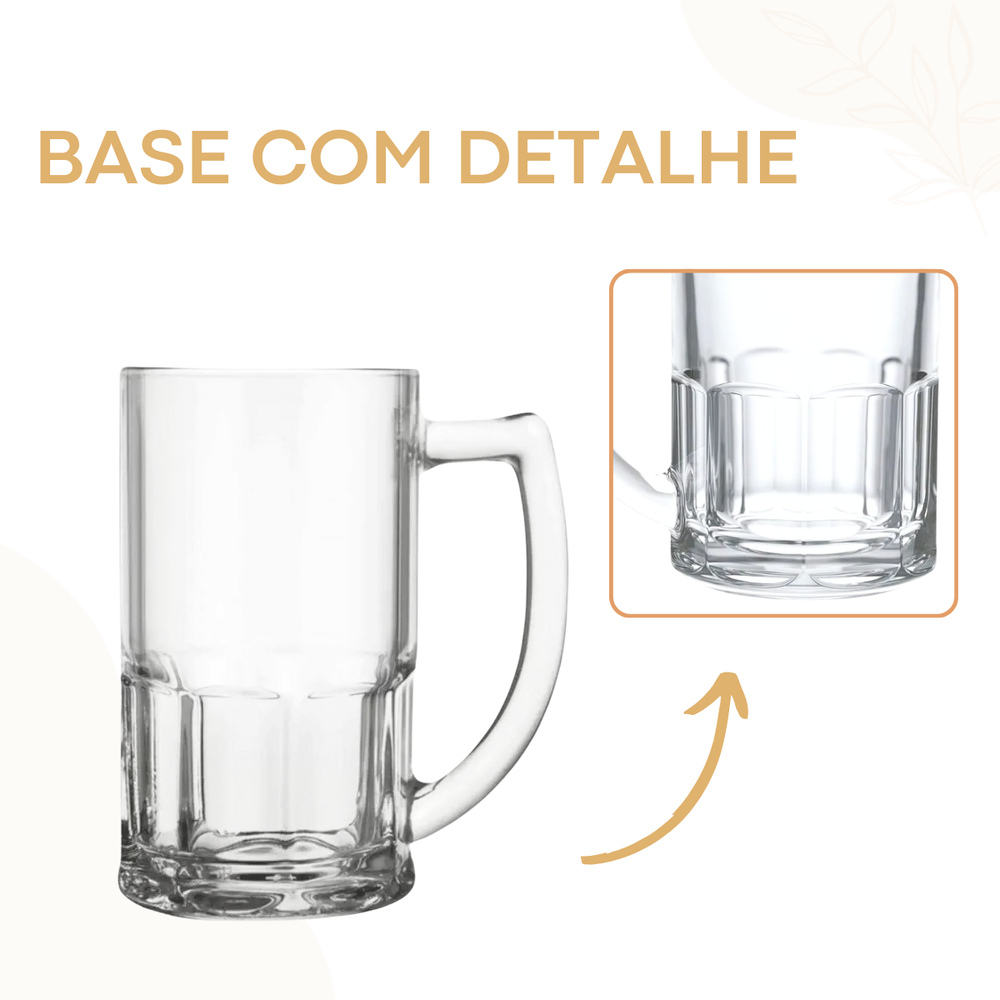 Caneca de Vidro Jade 340ml - A Gourmet