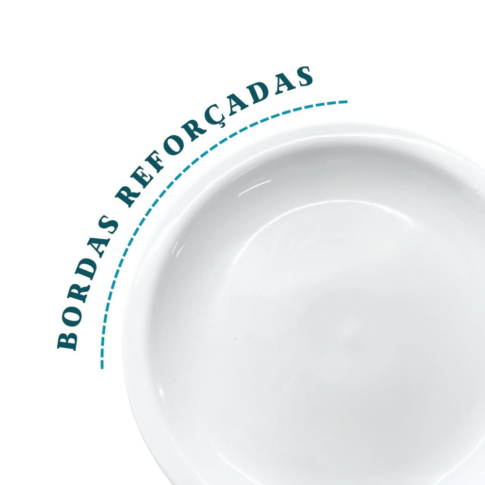 Prato Raso em Porcelana de Segunda Linha ATLAS Pratos Rasos