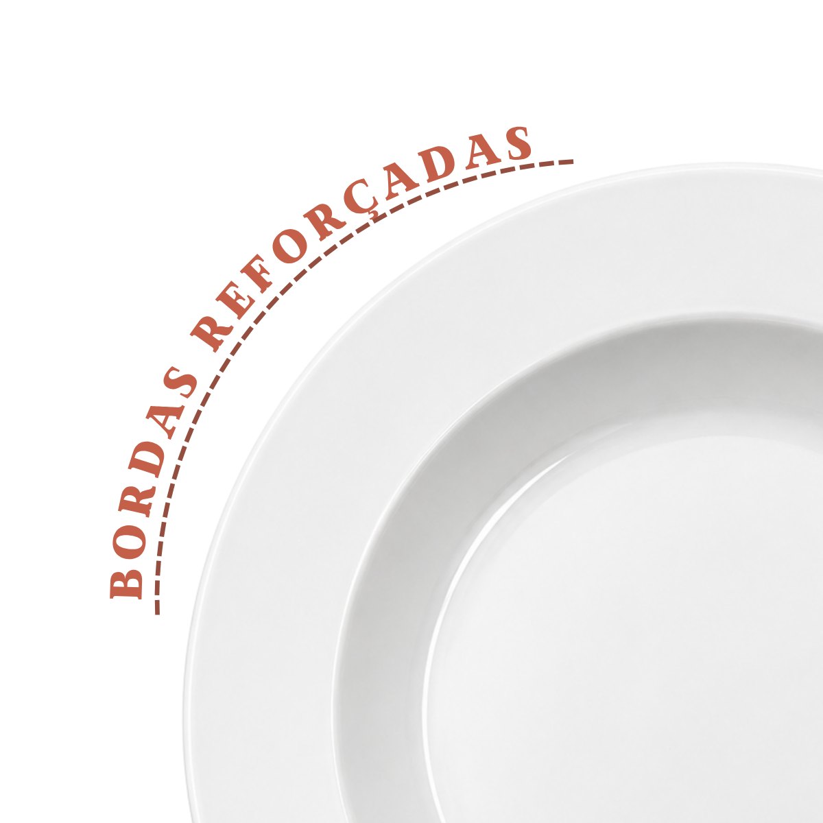 Prato Massa Fundo Porcelana 2°Linha