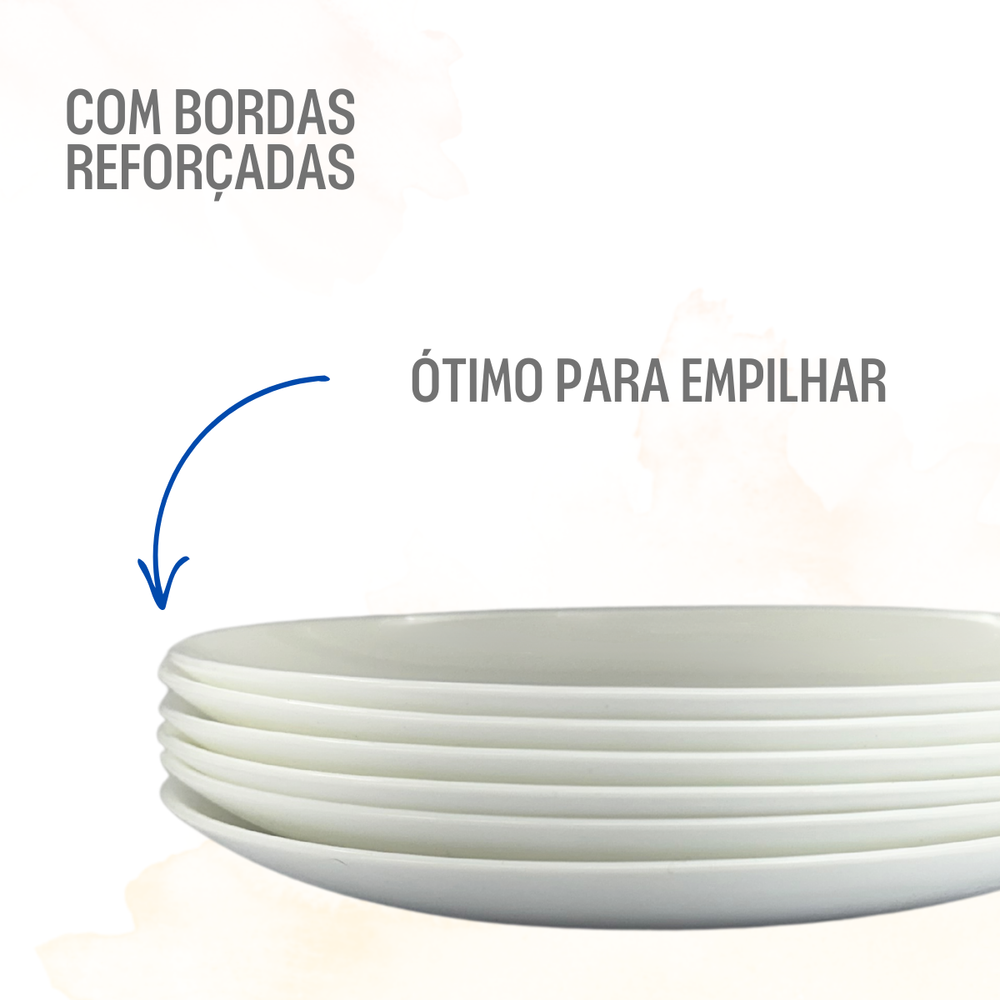 Prato Sobremesa 19cm Vidro - A Gourmet