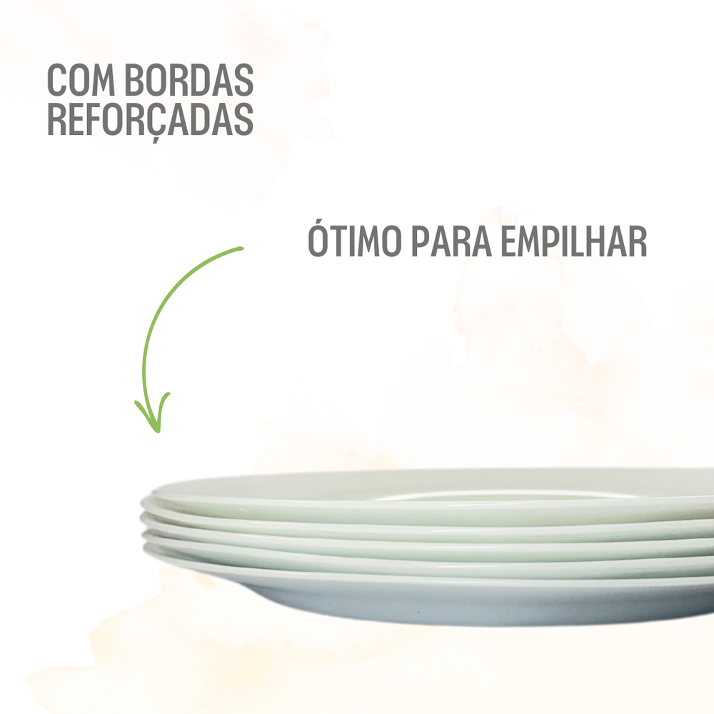 Prato Menu Raso Opaline Vidro Temperado - A Gourmet