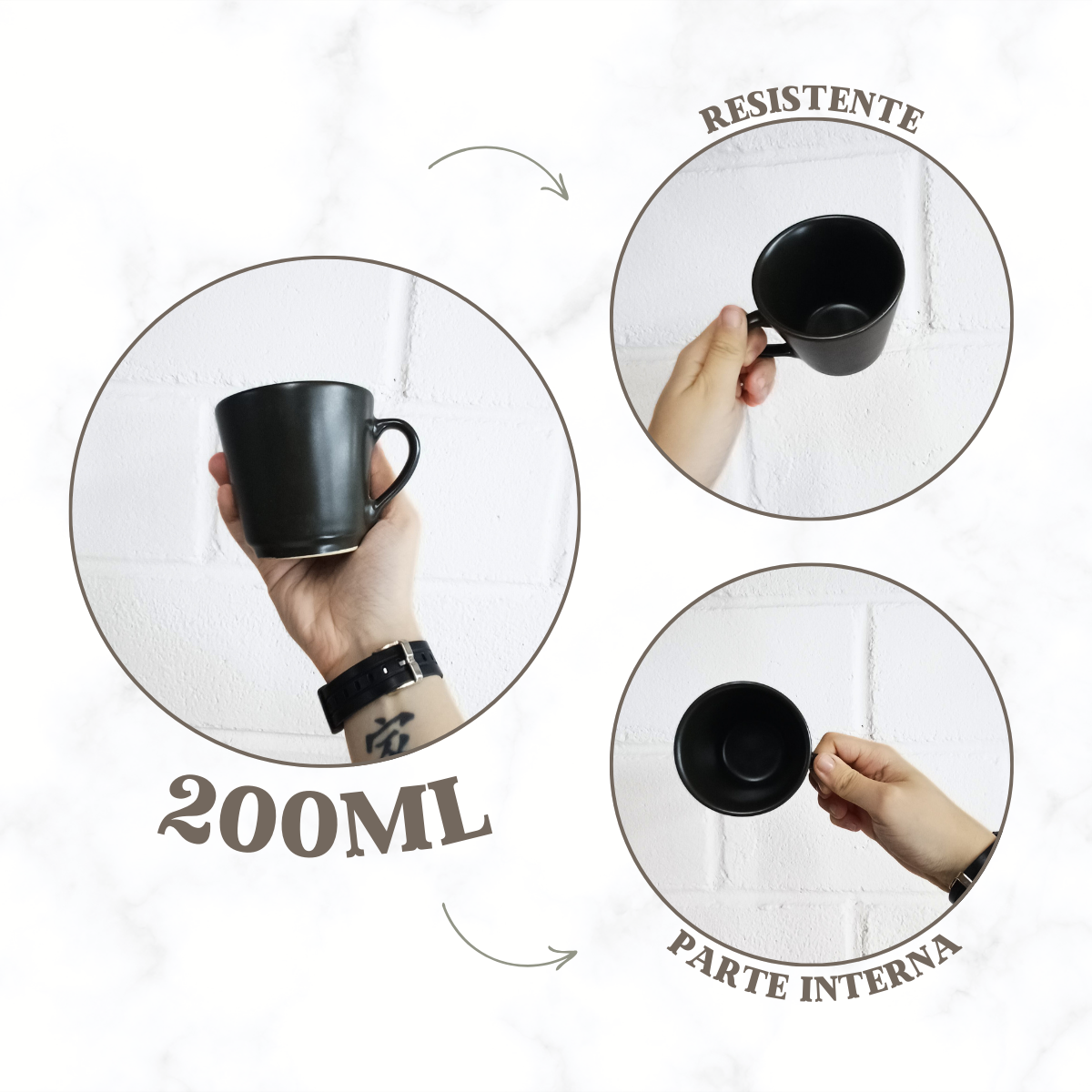 Xicara Chá Ceramica Refrataria 200ml