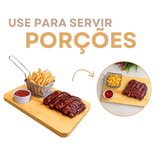 Kit Para Porções Tábua Cesta Para Frituras Ramequim Kit Restaurante