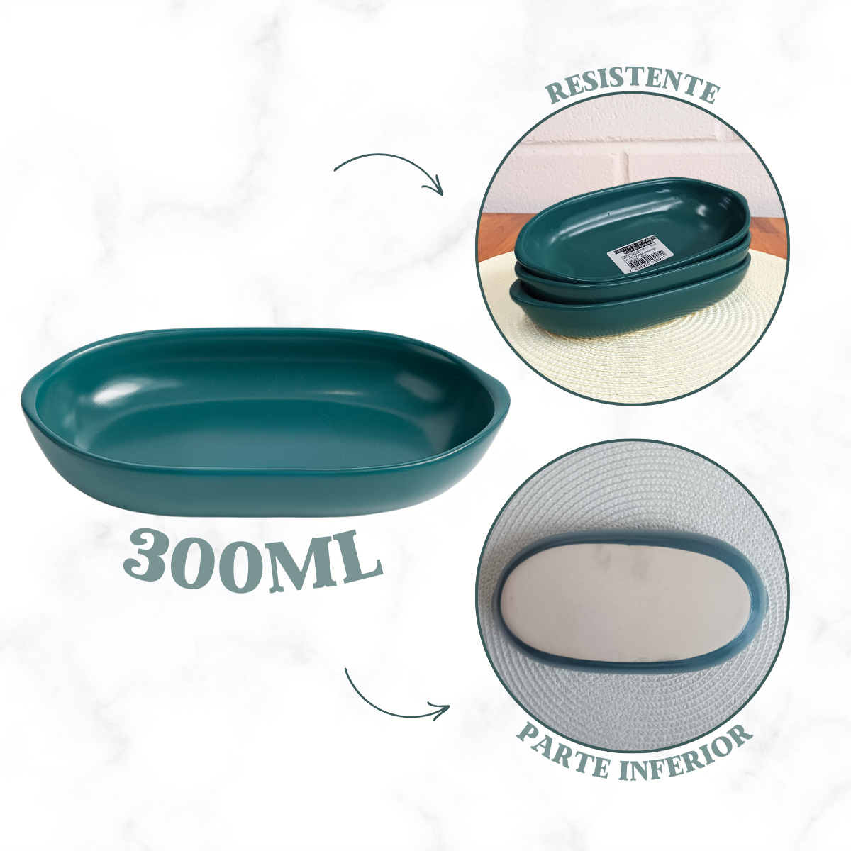 Travessa Oval Mini Jade